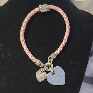 Things Remembered Pink Rope Braclet. Name Allison On Heart.